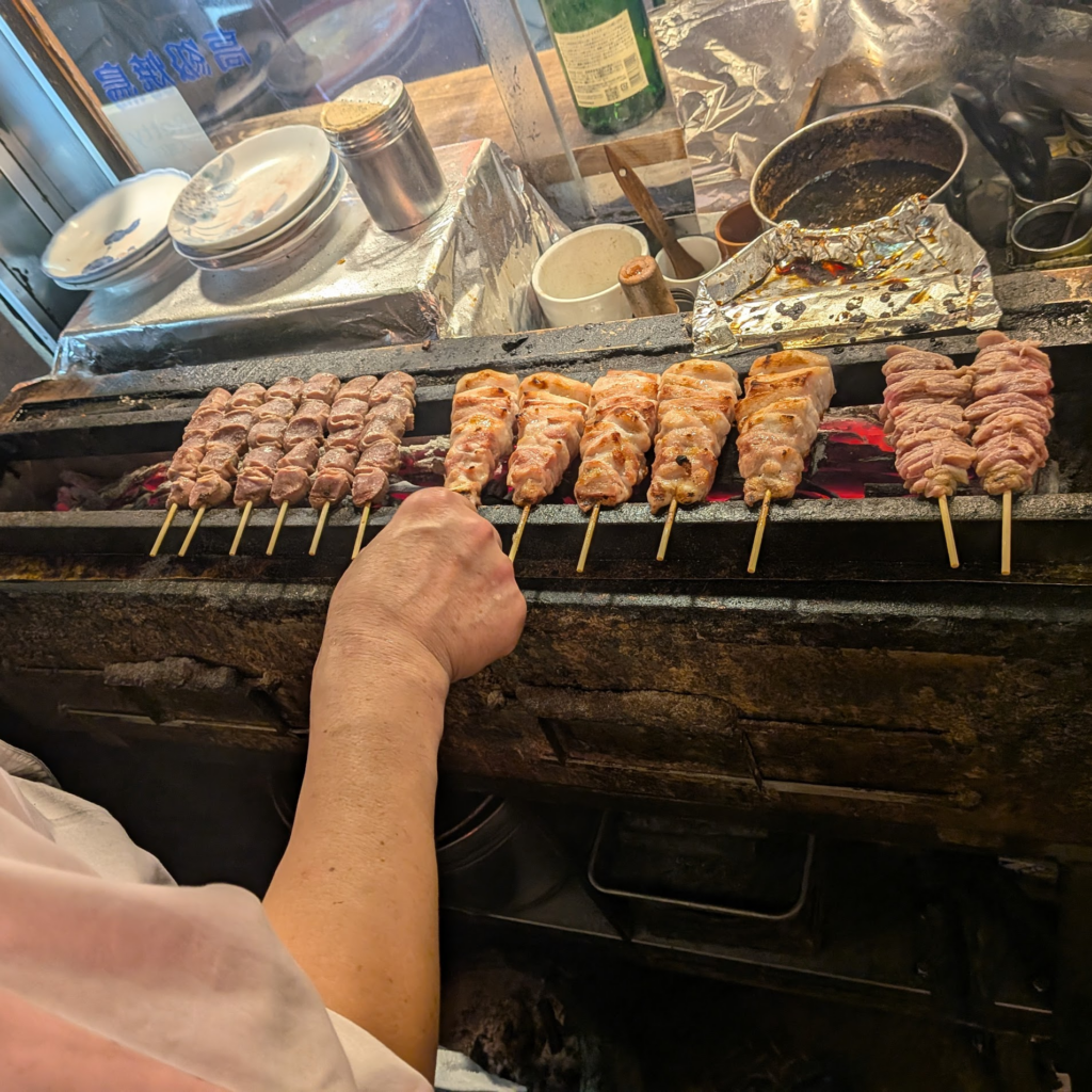 新橋大統領の焼き台